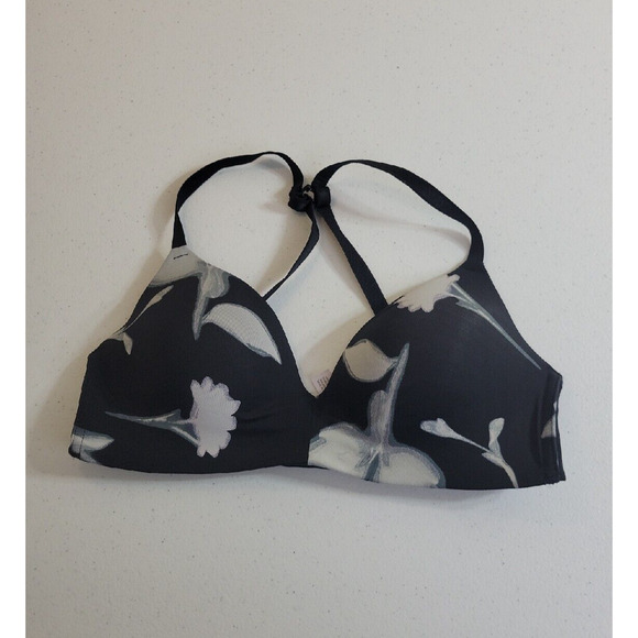 Auden Wire Free Convertible Racer Back Bra Black Floral Lined Adjustable 34C - Picture 4 of 10